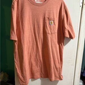 Carhartt Heathered Orange Tee with Pocket